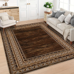 Luksuslik &scaron;enillmatt, boheemlaslik lilleline P&auml;rsia matt, masinpestav elutoa, magamistoa, esiku jaoks, hall, must, boho p&otilde;randamatid 120*160cm