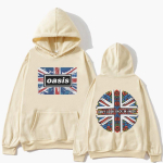 O-Oasis Graafilised Hupparid Briti Rokkansambel Vintage Hupparid Meeste Naiste Hip Hop Mood Pikkade Varrukatega &Uuml;le suuruse Pullover S beige