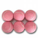 6 tk. Roosad tennisepallid, kulumiskindlad elastsed treeningpallid 66 mm naiste algajatele treenimispallid kooliklubi jaoks