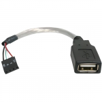 C&acirc;ble USB 2.0 - USB A Femelle vers adaptateur USB carte m&egrave;re 4 broches F/F - 15 cm - STARTECH