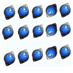 LED-&auml;&auml;ristulede k&uuml;ljesignaalituled 24V Veekindel gabariidituli Sinine Veoautole Haagisele Bussile Kaubaveokitele (Pakk 15 tk)