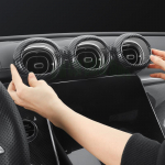 Keskjuhtimis&otilde;hu v&auml;ljalaskeava kaunistus 2022. aasta jaoks Mercedes Benz Cclass c200l c260l Esitulede l&uuml;liti trimmiraami konditsioneer Bcarbon fiber