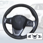 For BMW X1 car steering wheel switch button sequined cover interior decoration affixed with steering wheel sequins. carbon fibre