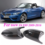M Carbon fiber Rearview Mirror Caps Wing Side Mirror Cover For BMW E89 Z4 Convertible 2009-2016 Car Accessories Gloss Black Black-2pcs
