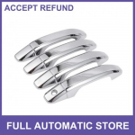 4 pcs Exterior Door Handle Cover for GMC Yukon without Keypad Chrome Silver Tone