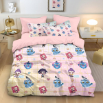 Multikas Anime Deemonik&uuml;tid Zoey Mira Voodipesukomplekt T&uuml;druku Kingitus Tekikate Lastele Teismelistele T&auml;iskasvanutele &Uuml;he-, Kahe-, King-Suuruses 100x135cm-2pcs