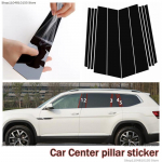 For Volkswagen Taos Touareg Teamont Atlas pillar stickers to decorate car windows, door frames, and covers in bright black 17-24 Teramont X 4pcs
