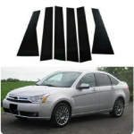 For Ford Focus/Active window decoration door frame bright black center pillar sticker 2007- 05-11 focus 6PCS