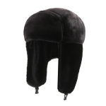 Talvine Ushanka M&uuml;ts Meeste Naiste Piloot Lennuki Pommitaja M&uuml;ts Kunstkarusnahast Lumem&uuml;ts k&otilde;rvaklappidega Piloot Talvine Bomber M&uuml;ts 55-60cm must