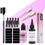 UV-juuksepikenduste t&auml;ielik komplekt UV-lambi, liimieemaldi ja tarvikutega N&auml;htamatu Kiire Pikendus A set