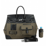Uus kontrastv&auml;rvi l&otilde;uendv&auml;rvi sobitusnahast kaasaskantav eriti suur vabaaja reisikott &uuml;he &otilde;la crossbody meeste ja naiste kotid 45x23x35cm armee roheline v&auml;rv