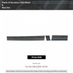 For BMW E60 Series 5 Made of Alcantara Car Interior Dashboard Panel Trim Strips trument Performance Stickers Auto Accessories Orange LHD