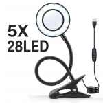 5/10X Luup Valgustusega 3 V&auml;rvi 10 Heledust 28/56 LED Luubi Lamp Lugemiseks K&auml;sit&ouml;&ouml;ks Maalimiseks L&auml;hit&ouml;&ouml;deks