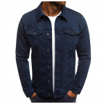 Teksajakk vabaaja &uuml;hev&auml;rviline rev&auml;&auml;rkrae jakk Kardigan n&ouml;&ouml;biga kaubajope meestele XXXL tumesinine v&auml;rv