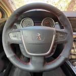 For Peugeot 508 2011-2008 SW 2012-2017 Hand-stitched Leather suede non-slip car Steering Wheel Cover style 1