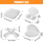 4-osaline mikrolaineahjus k&uuml;psetamise komplekt ahju k&uuml;psetusn&otilde;ude komplekt peekoni k&uuml;psetusplaadiga, munade auruti, praemunade karp, kartulirest, BPA-vaba k&ouml;&ouml;gile