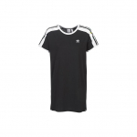 Adidas Originals Logo Lilleline Tikand Sportlik Mugav Pullover &Uuml;mmargune Kael L&uuml;hike Varrukas Kleit Naiste kleit Must ED4776 34