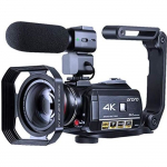 4K videokaamera - ORDRO - Ultra HD - &Ouml;&ouml;n&auml;gemine - Salvestaja mikrofoniga - Lai objektiiv