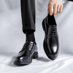 Nahast kingad uued &auml;rikleit hall vabaaja kevad ja s&uuml;gis hingav Briti terava ninaga peigmehe pulmakleidid 38 standard dress shoe size
