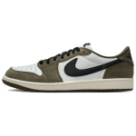 Jordan Air Jordan 1 Low top Vintage Basketball Shoes Men's Olive Green HQ6998-200 47.5 gray