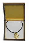 German Shepherd Dog, Alsatian Wolf Dog - Dog necklace in gift box, gold-plated pendant for dog fan, striking jewellery by Art-Dog