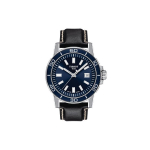 TISSOT Daring Collection Kvartsmehhanismiga Meeste K&auml;ekell Kell 44mm Sinine sihver Roostevabast terasest korpus Nahast rihm T125.610.16.041.00 Blue Dial