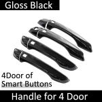 for Opel Mokka MK2  Vauxhall Mokka Gloss Black Smart Door Handle Cover Styling Sticker Trim Car Accessories Gadget 4Handle 4 Buttons black