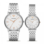 Emporio Armani White Silver Meeste Kvarts AR80014 Kell valge