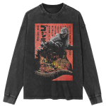 Streetwear Godzilla Pesu Must Pikkade Varrukatega S&auml;rgid L must
