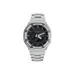 CASIO Meeste vedelkristall/analoog kahekordse n&auml;iduga seeria Must k&auml;ekell GA-2100-1A- Regular Box