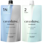 Shiseido Crystallizing Straight N Sirgendaja 1. osa kergelt kuni m&otilde;&otilde;dukalt kahjustatud kreem 2. osa komplekt - (juuste jaoks) +
