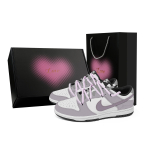 Nike Dunk Love Letter, S&uuml;damikuga karp Kulumiskindel madal top Rula kingad Unisex Lilla Valge CW1590-100(Team529--) 35.5