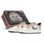 Nike Court Borough Low 2 Height Increasing Low top Skateboard Shoes Women's Gray Pink BQ5448-115(TeamA-S-BOX) 38.5