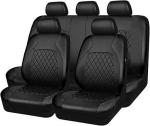 Universaalne nahast stiilis k&otilde;ikhooajaline kulumiskindel viiekohaline autopesula 4-piece set must