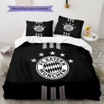 FC Bayern M&uuml;ncheni Muster Voodipesu Tekikomplekt Tekikate Padjap&uuml;&uuml;r Kodukaunistus S&uuml;nnip&auml;evakingitus (1 * tekikott + 2 * padjap&uuml;&uuml;ri, ilma s&uuml;damikuta) 135x200cm