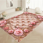 P&otilde;hjamaise luksuse roosa vaip elutuppa suur suurus pastoraalne lillemuster kodu magamistuppa vaibad pestav salongivaip hotelli fuajee p&otilde;randamatid 60x90cm beige