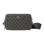 Gucci GG Supreme l&otilde;uendist messenger-kott, crossbody-kott, hall, nahast viimistluse ja h&otilde;bedaste detailidega, unisex, igap&auml;evaseks kasutamiseks Basic Set (Bag+Dust Bag)