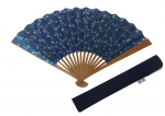 Suur kokkupandav ventilaator puidust valmistatud Jaapanis [Hasegawa] Meeste &uuml;mbris, karp, (Kiil/Tumesinine)