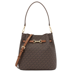 Michael Kors MK Carson Magnetkinnitusega Eemaldatava Reguleeritava &Otilde;larihmaga Kaetud L&otilde;uendist Kopp-kott Naiste kotid Pruun 35R6G2ZS6B-200 Shopping Bag Set(Basic Set+Shopping Bag)
