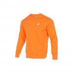Nike NSW Club Crew FT Tikitud Logo Soonikkoes Kootud Pullover Dressipluus Meeste Dressipluus Oranž BV2667-885 L
