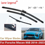 Porsche Macan 95B 2014~2023 Esimesed ja tagumised kojamehe terad Akna tuuleklaasi harjad L&otilde;ikur Puhastuspesurid Tarvikud Front Rear 3pcs