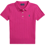 Polo Ralph Lauren Polo Kootud Kampsun Punutud Kaelusega L&uuml;hikeste Varrukatega Laste Topid 313935002-500 L pink