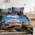 3 tk Disney Pixari Up Seiklus Prinditud Tekikottide Komplekt, Pehme ja Mugav Tekikott Magamistoa, K&uuml;lalistetoa ja &Uuml;hiselamu Dekoratiivseks Voodipesuks 135x200cm