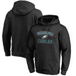 Kohandatav meeste Euroopa/Ameerika suuruses spordihoodie - NFL Eagles jalgpalli disain XL black