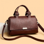 Nahast k&auml;ekott naistele, vintage stiilis Bostoni kott reguleeritava rihmaga, naiste &uuml;hev&auml;rviline &otilde;lakott, crossbody kott 30cm&times;14cm&times;19cm