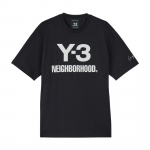 adidas Y-3 x Neighborhood Logoga vaba l&otilde;ikega t-s&auml;rk 'Must' Meeste JW6999 XS