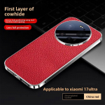 Xiaomi Mi 17 Ultra jaoks &Uuml;mbris Luksuslik Nahast Kile Objektiivi Kaitsev Tagakate &Uuml;mbris Xiaomi Mi17 Ultra jaoks T&auml;ielik Kattega Telefonikest Xiaomi 17 Ultra punane