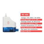 220V 24L/H 40L/H Automaatne &Uuml;livaikne Kondensaadipump RS-24C/40C Kondensaadi T&otilde;stepumbad 1-3P Konksule Paigaldatav Konditsioneeri &Auml;ravool RS-40C