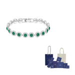Swarovski Angelic 925 Sterling Silver, S&uuml;nteetiline Kuupmeetrik Tsirkooniumkivist Kivist, P&auml;rl K&auml;ev&otilde;rud Naistele F-Original Brand Box And Bag roheline