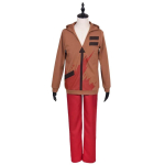 Kvaliteetne T&auml;iskasvanute Meeste Angels Of Death Isaac Foster Zack Huppari Jakk P&uuml;ksid Kost&uuml;&uuml;mi Komplekt Costume Set(No Wig),L brown